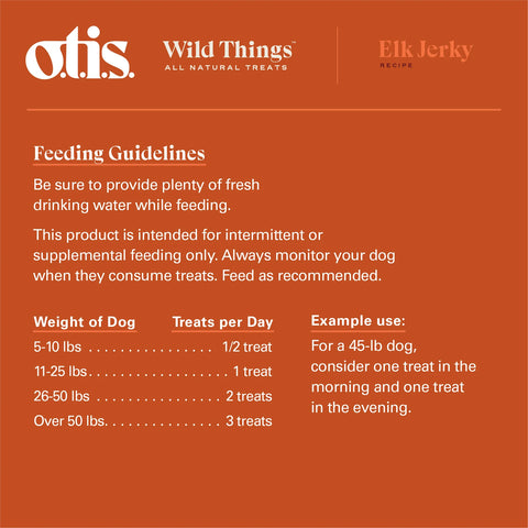 OTIS Wild Things Jerky Dog Treats | Elk 4oz