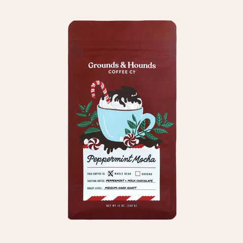 Peppermint Mocha Holiday Coffee: Whole Bean