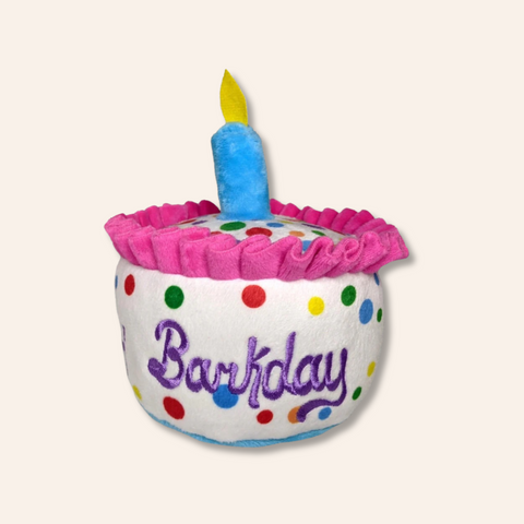 Happy Barkday Birthday Cake Toy