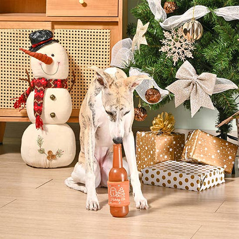 Holiday Ale Rubber Dog Toy