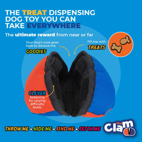 The Clam Treat Toy: Pink & Purple
