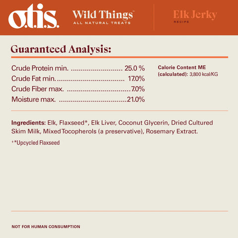 OTIS Wild Things Jerky Dog Treats | Elk 4oz