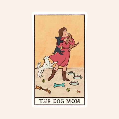 "The Dog Mom" Tarot Card Sticker