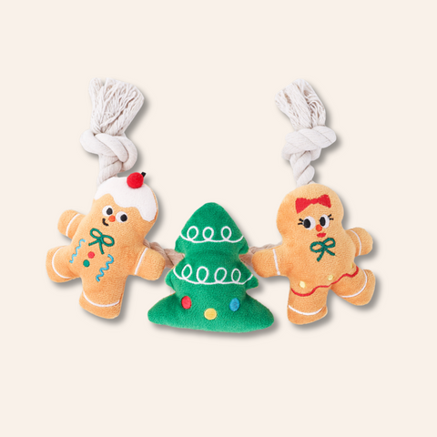 Gingerbread Rope Dog Toy