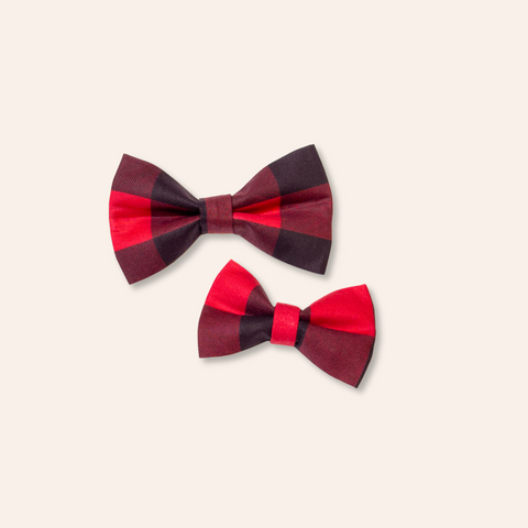 Christmas Plaid Handmade Bow Tie