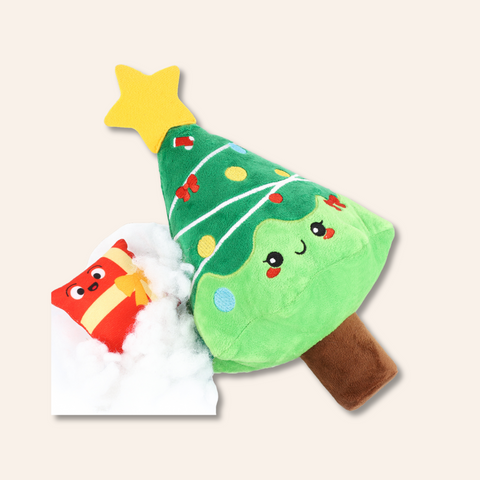 Christmas Tree Plush Dog Toy