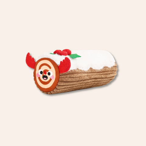 Yule Log Plush Dog Toy