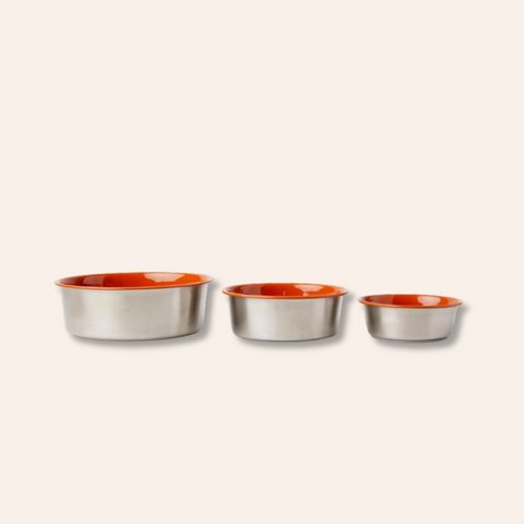 Bone Slow Feeder Bowl - Orange