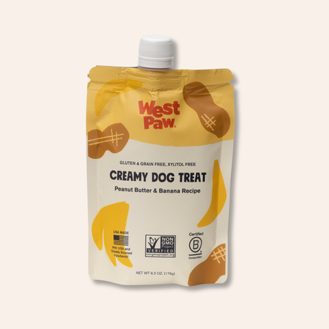 West Paw Creamy Dog Treats - Peanut Butter & Banana