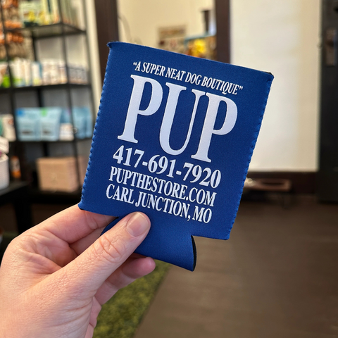 PUP "A Super Neat Dog Boutique" Vintage Midwest Koozie