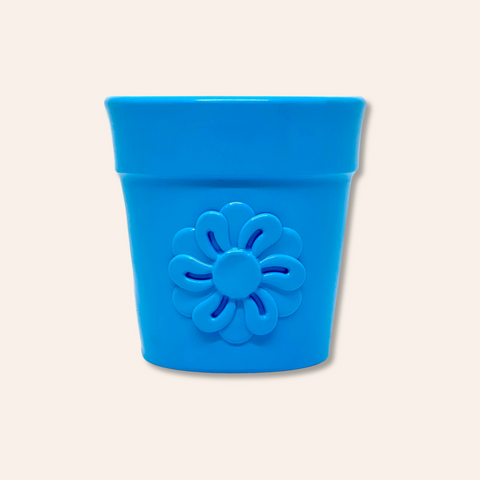 Flower Pot Durable Rubber Treat Dispenser & Enrichment