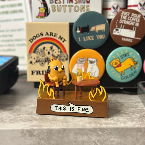 This Is Fine Talking Figurine
