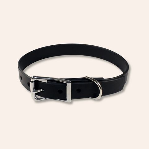 Black Waterproof Dog Collar