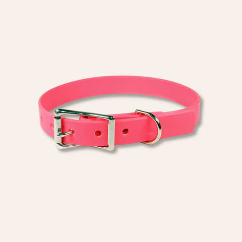 Pink Waterproof Dog Collar