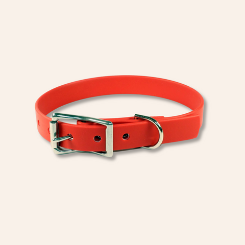 Red Waterproof Dog Collar